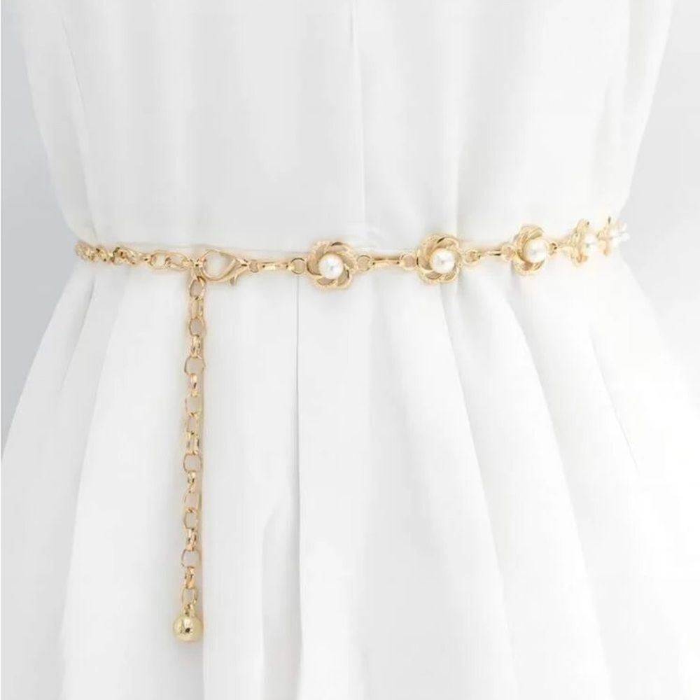 Free People Gold Chain Belt